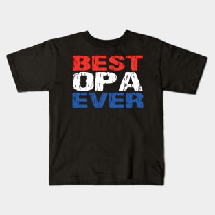 Netherlands Best Opa Ever Grandfather Dutch Flag Kids T-Shirt